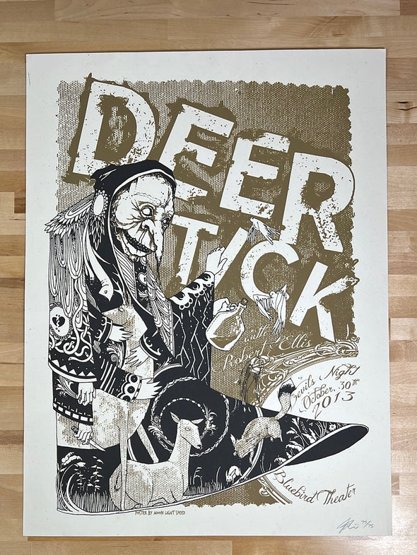 Deer Tick - 2013 Moon Light Speed Press poster Denver, CO