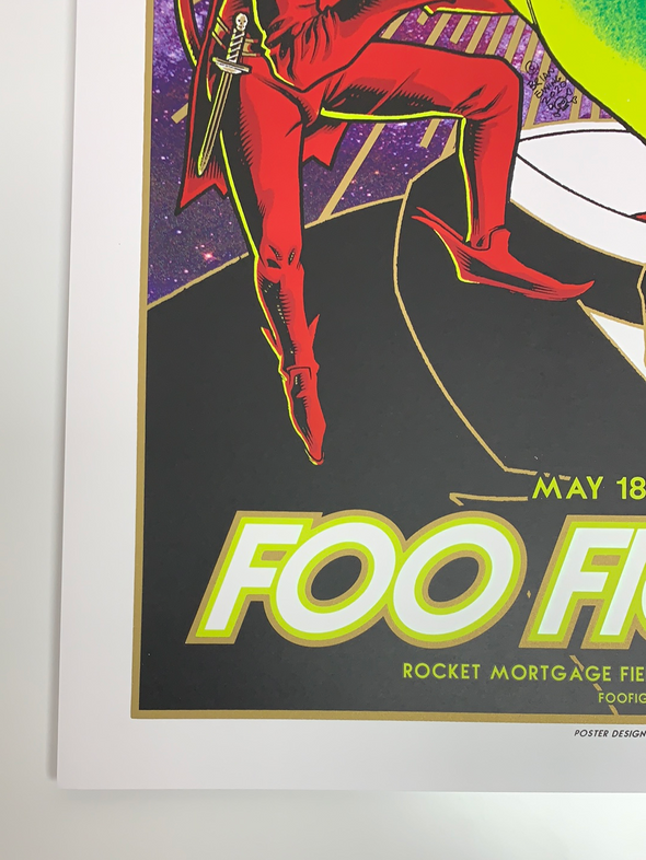 Foo Fighters - 2020 Brian Ewing poster Cleveland, OH Rocket Mortgage