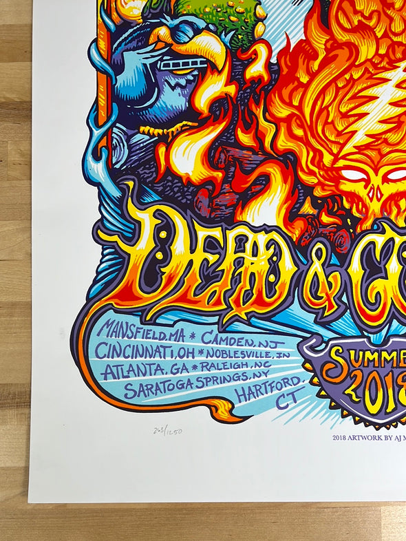 Dead & Company - 2018 AJ Masthay poster Summer Tour #'d