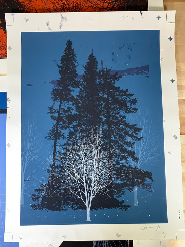 Test Print 3 Pack - Dan McCarthy posters art prints White Tree Woods Jurrasic 1/1