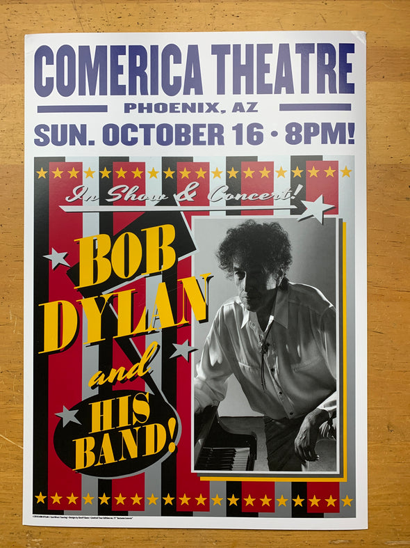Bob Dylan - 2016 Geoff Gans poster Phoenix, AZ Comerica Theatre