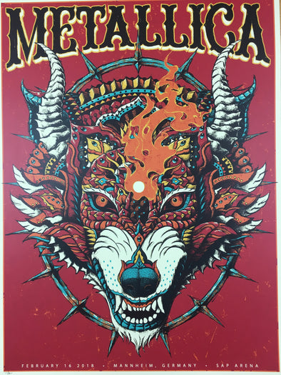 Metallica - 2018 BioWorkz Poster Mannheim, GER Sap Arena
