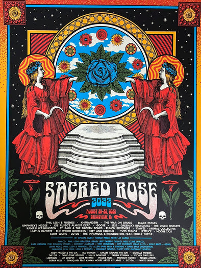 Sacred Rose - 2022 Status Serigraph poster Bridgeview, IL