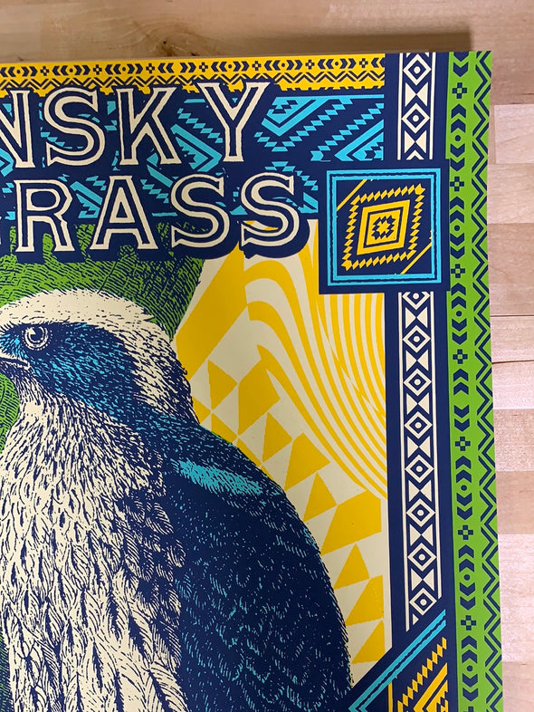 Greensky Bluegrass - 2019 Status Serigraph poster Red Rocks, Morrison, CO AE