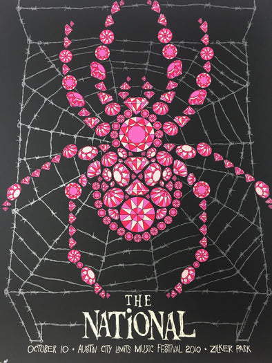 The National - 2010 Todd Slater Poster Austin, TX Zilker Park ACL