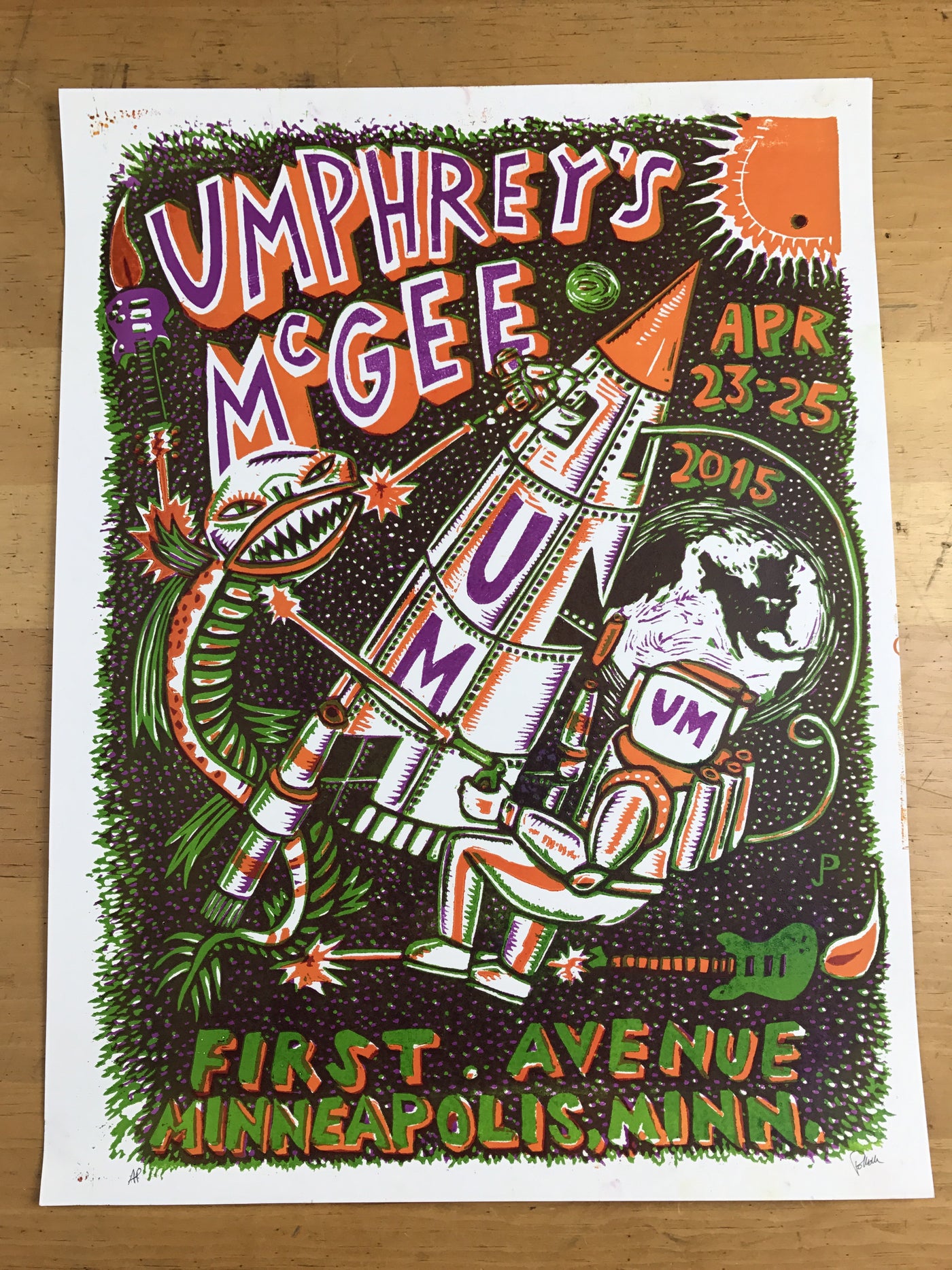 Umphrey's McGee - 2015 Jim Pollock poster Minneapolis, First Avenue, M ...