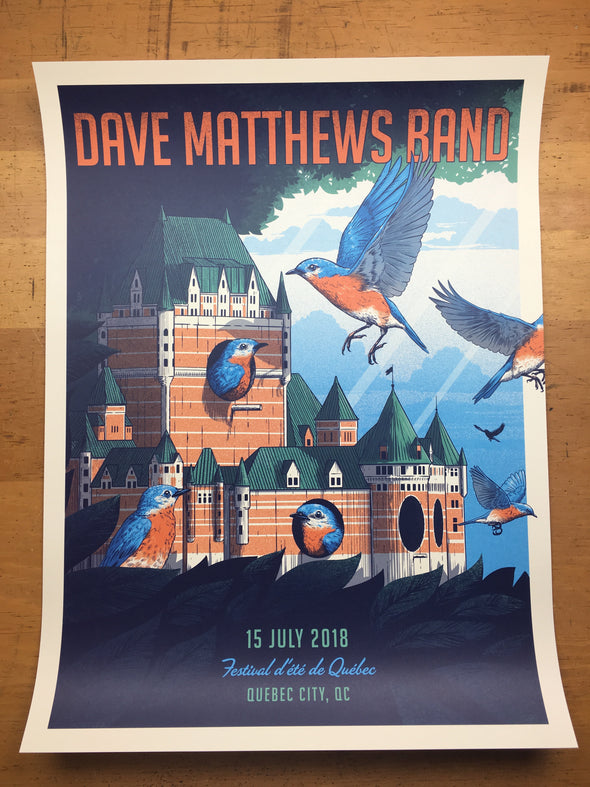 Dave Matthews Band - 2018 Matt Fleming poster Quebec City, CAN Quebec City Summe