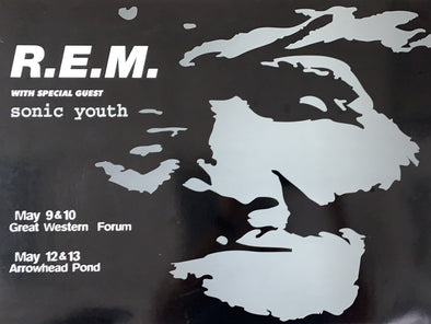 REM - 1995 promo poster Sonic Youth Great Western Forum Arrowhead Pond