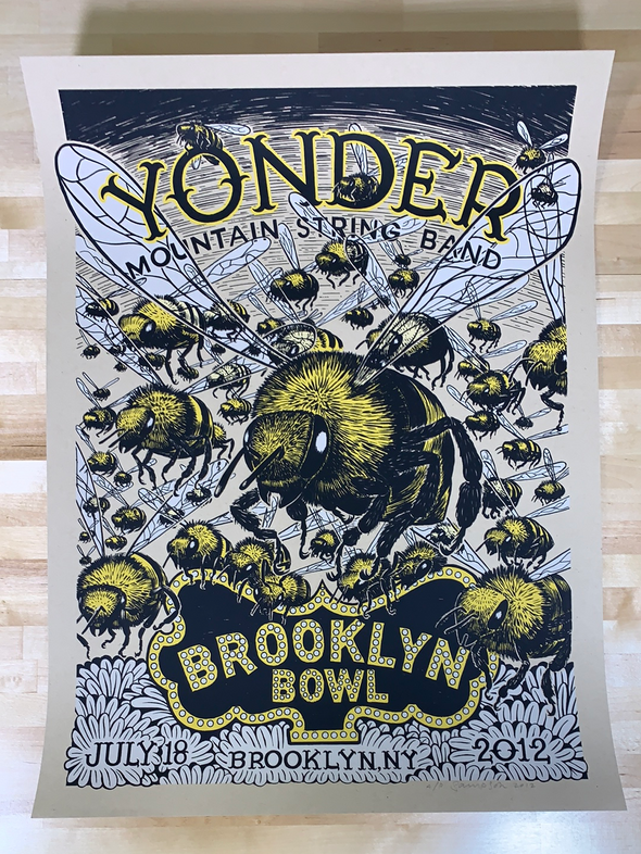 Yonder Mountain String Band - 2012 Johnny Sampson poster New York Brooklyn