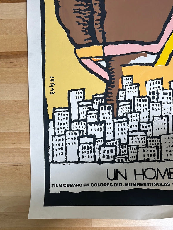 Un Hombre De Exito - 1987 Cuban movie poster original vintage