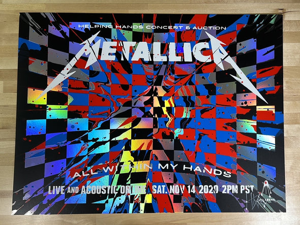 Metallica - 2020 Kii Arens poster All Within My Hands Live FOIL
