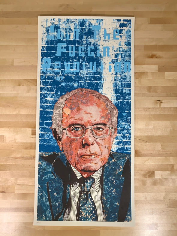 Bernie Sanders - Fugscreens Studios poster Join The Fuggin Revolution