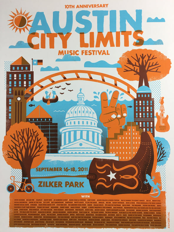 Austin City Limits Festival - 2011 Tad Carpenter poster Texas