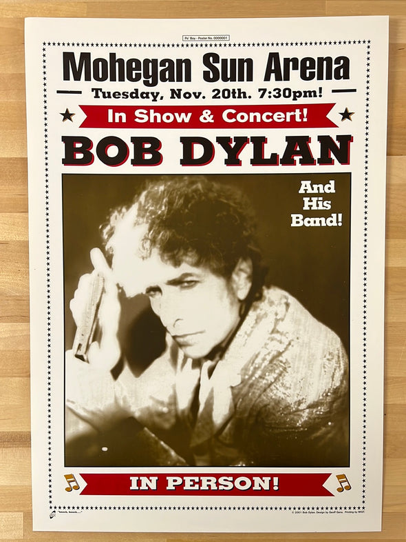 Bob Dylan - 2001 Geoff Gans poster Uncasville, CT