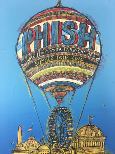 Phish - 2010 Dan Grzeca Poster Bridgeview, IL Toyota Park