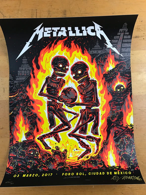 Metallica - 2017 Munk One poster Mexico City N2 S/N AP Foro Sol Arena
