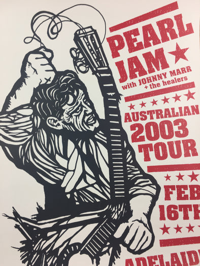 Pearl Jam - 2003 Ames Design Poster Adelaide, AUS Entertainment Center