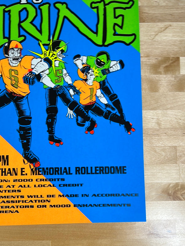 Excel vs. Shrine - 1995 Malicious Vinyl Presents poster Rollerball Championship