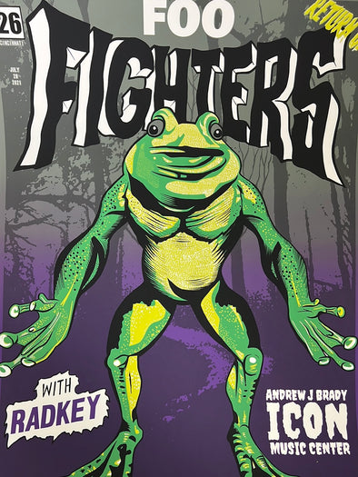Foo Fighters - 2021 Brian Methe poster Cincinnati, OH