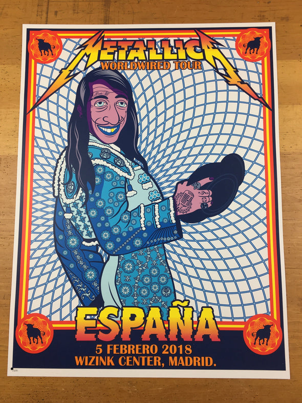Metallica - 2018 Gomez Poster Madrid, Spain Wizink Center