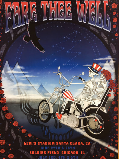 Grateful Dead - 2015 Status Taylor Swope Poster Chicago, IL Soldier Field