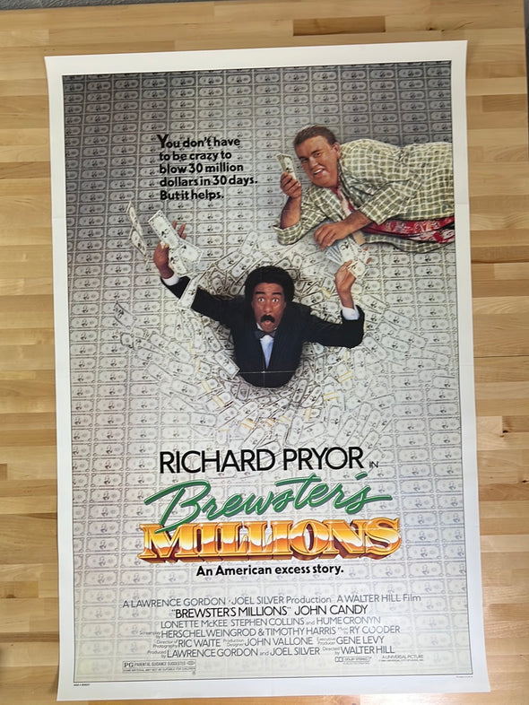 Brewsters Millions - 1984 one sheet movie poster original vintage 27x41