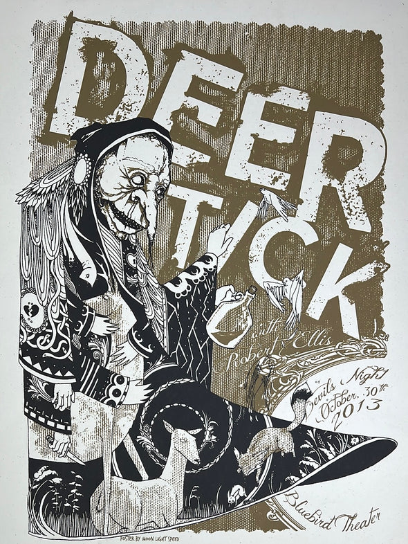 Deer Tick - 2013 Moon Light Speed Press poster Denver, CO