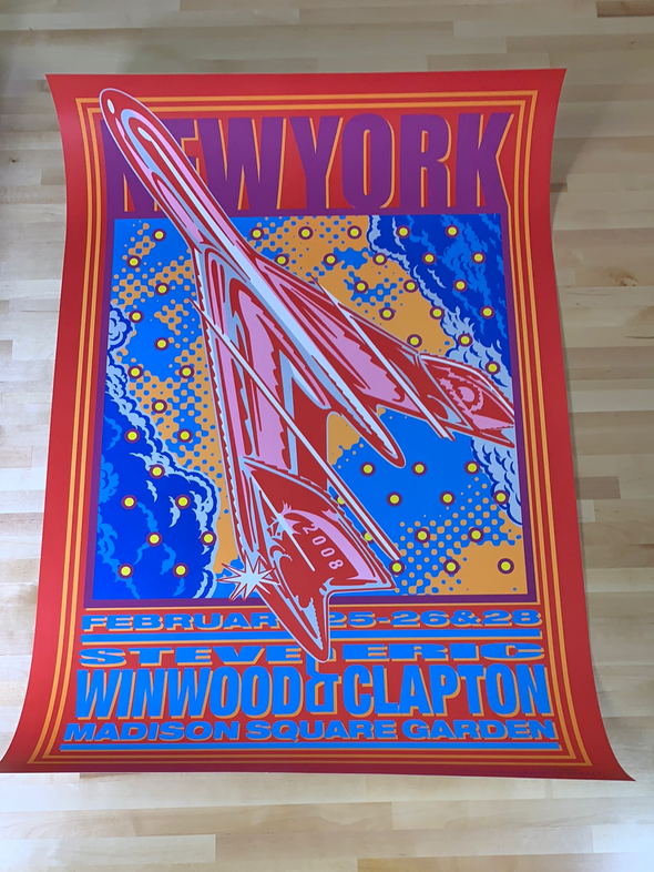 Eric Clapton - 2008 John Van Hamersveld poster New York, NY MSG