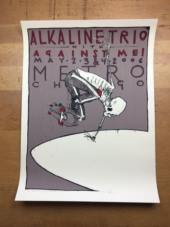 Alkaline Trio - 2006 Jay Ryan poster Chicago Metro