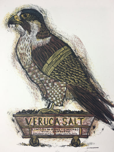 Veruca Salt - 2014 Dan Grzeca Poster Chicago, IL Lincoln Hall