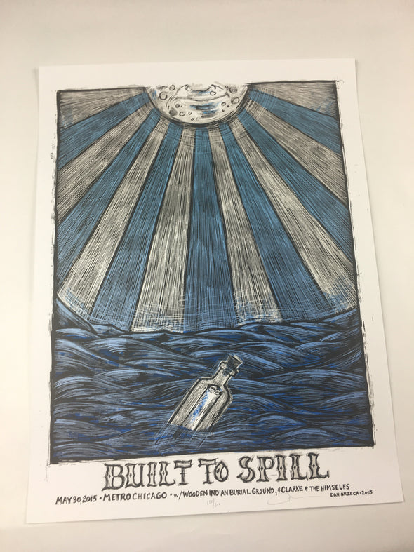 Built to Spill - 2015 Dan Grzeca Poster Chicago, IL Metro