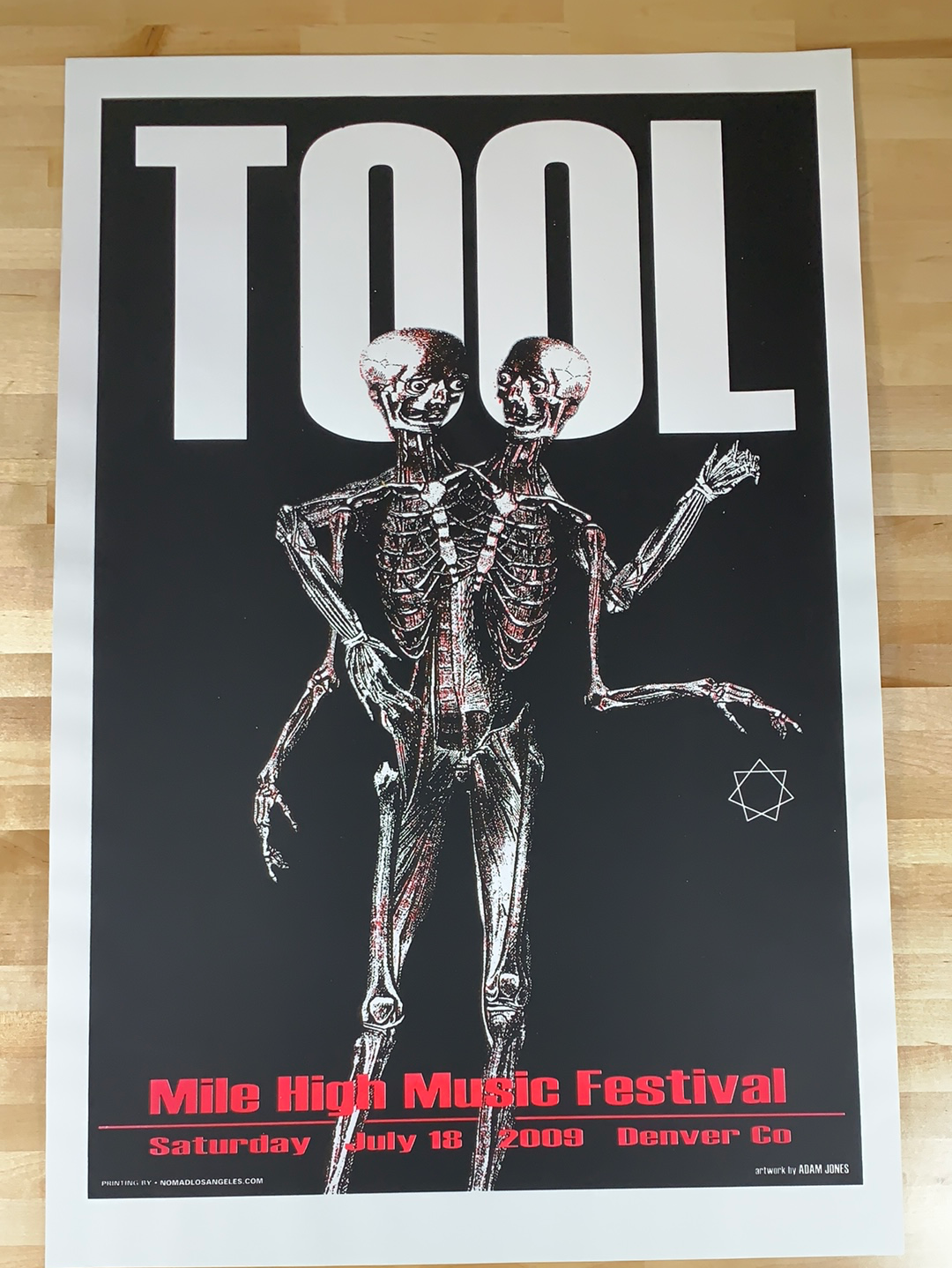 fond volleyball Kollega Tool - 2009 Adam Jones poster Denver, CO Dick's – Sold Out Posters