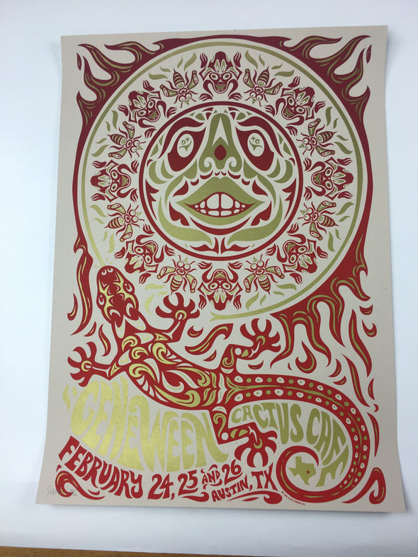 Gene Ween - 2010 Todd Slater Poster Austin, TX Cactus Cafe