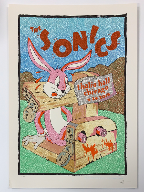 Sonics - 2015 Fugscreens Studios poster Chicago, IL Thalia Hall
