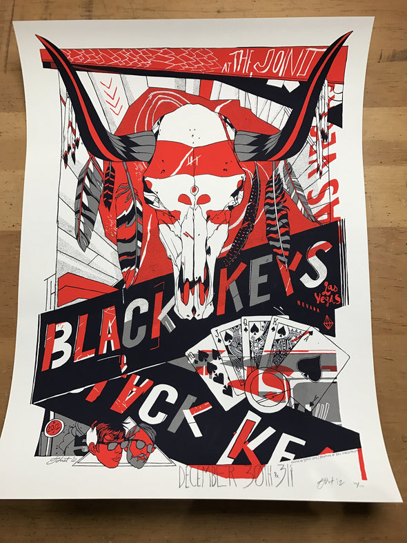 The Black Keys - 2012 Tyler Stout poster Las Vegas Nevada