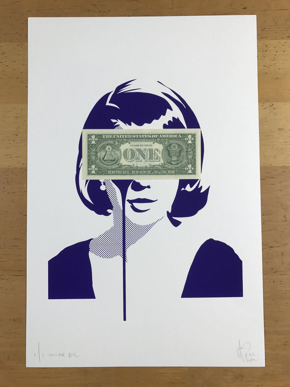 Dollar Bill - 2017 Pure Evil poster/print original 1/1 hand signed screen print
