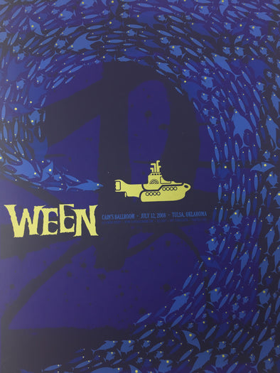 Ween - 2008 Todd Slater Poster Tulsa, OK Cain's Ballroom