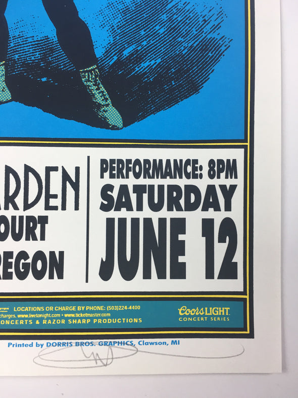 Bob Dylan Paul Simon - 1999 Mark Arminski Poster Portland, OR Rose Garden