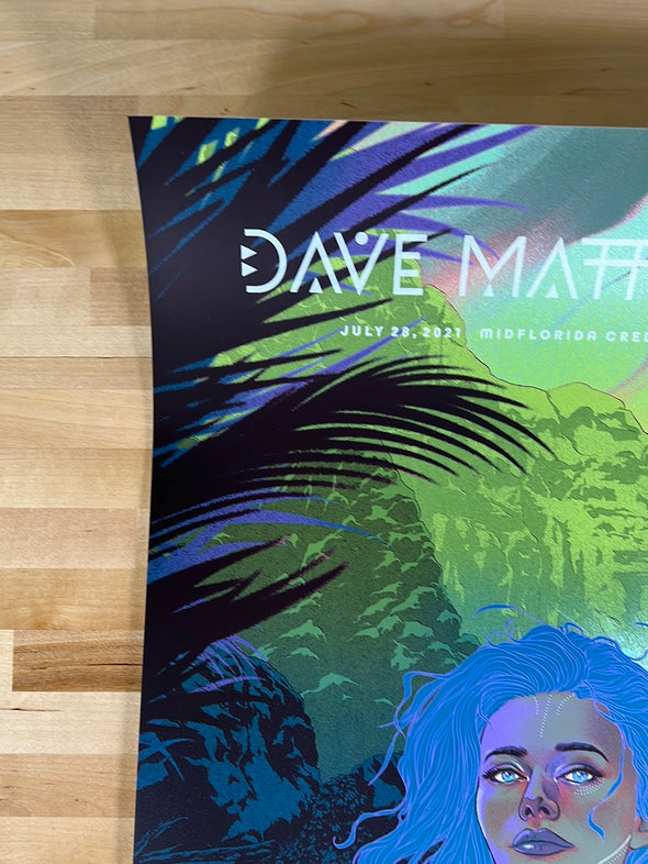 Dave Matthews Band - 2021 Kevin Tong poster Tampa, FL AP