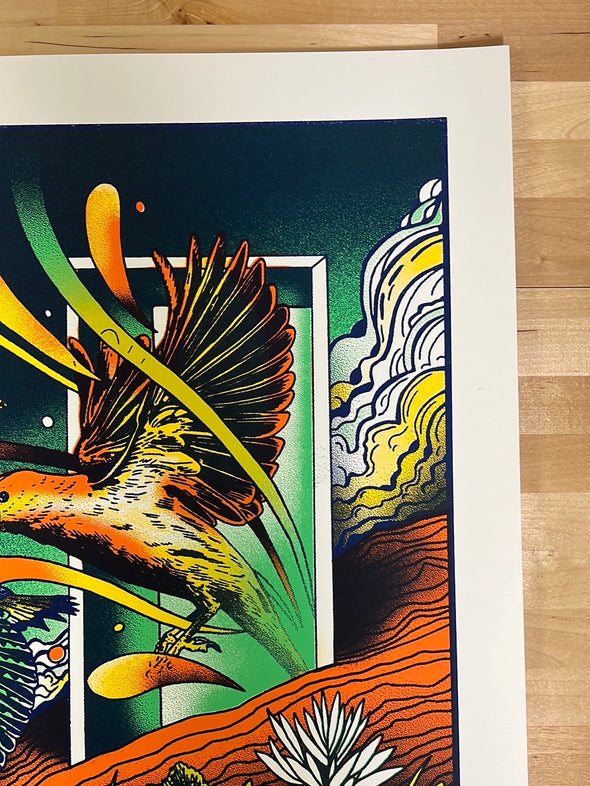 Greensky Bluegrass - 2022 Andy Bird poster Red Rocks Morrison, CO 9/17/22