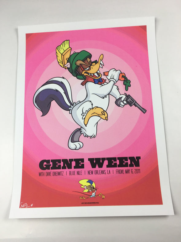 Gene Ween - 2011 Todd Slater Poster New Orleans, LA Blue Nile