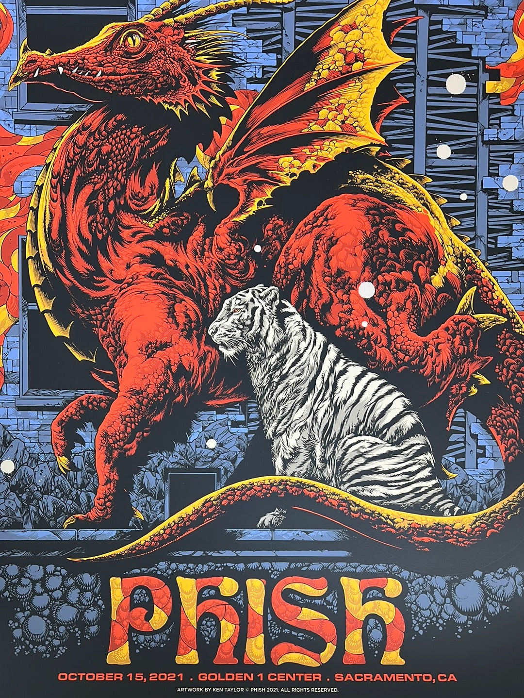 Phish - 2021 Ken Taylor poster Sacramento, CA Fall Tour print 