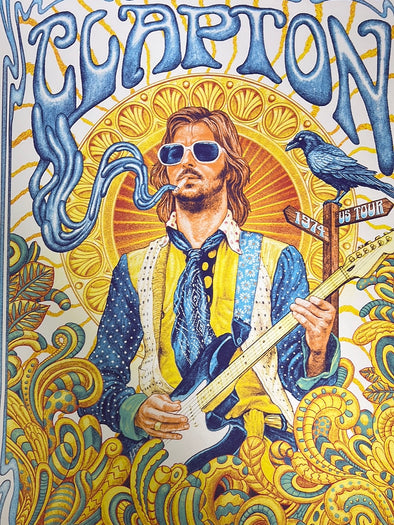 Eric Clapton - 1974 Tour print Ryan Richardson Pratt poster