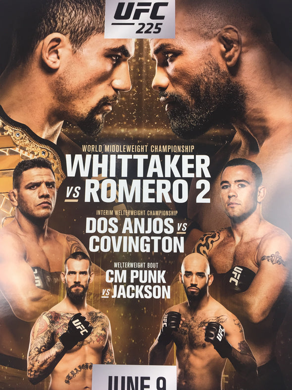 UFC 225 - Poster Whittaker vs Romero 2 Dos Anjos vs Covington