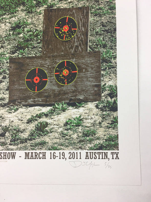 Flatstock 29 - 2011 Dan MacAdam Crosshair Poster Austin, TX Austin Convention Ce
