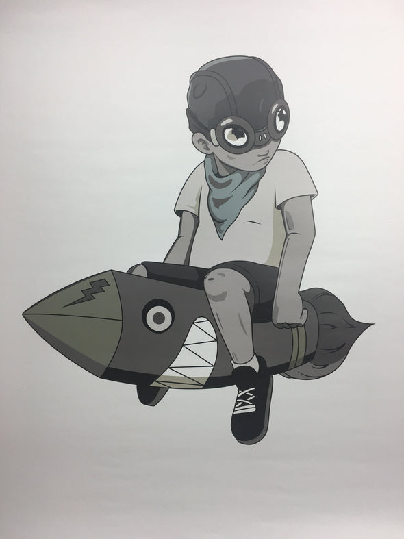 Flyboy - 2019 Hebru Brantley poster Chicago, IL NEVERMORE