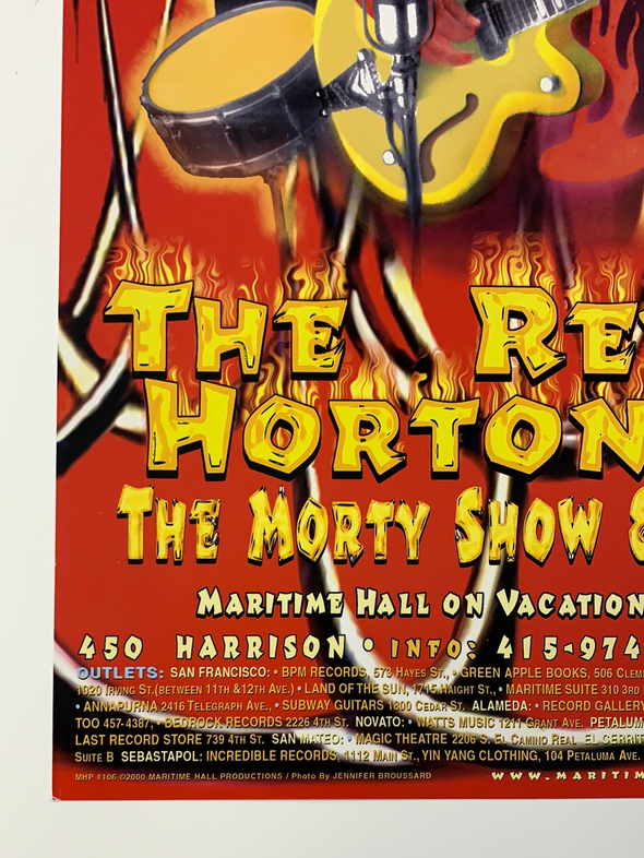 MHP 106 Horton Heat - 2000 poster Maritime Hall San Fran 1st