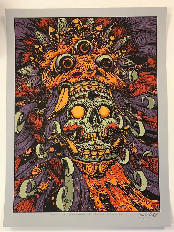 Bali Skull - 2015 Jeral Tidwell poster art print 3rd edition