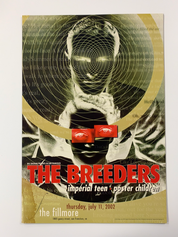 The Breeders - 2002 Frank Wiedemann poster Fillmore Auditorium San Fran 1st