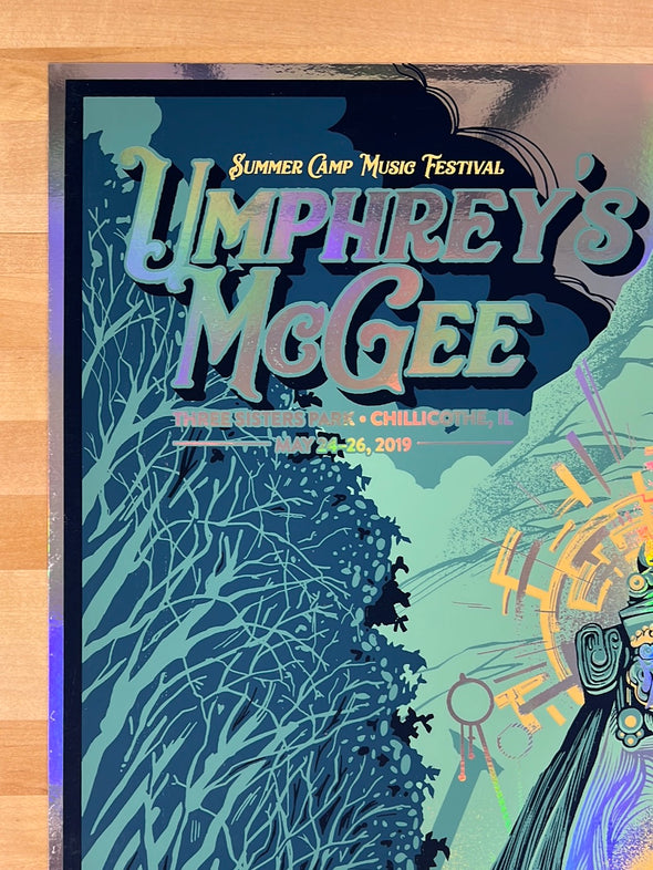 Umphrey's McGee - 2019 Half Hazard Press poster Chillicothe, IL FOIL